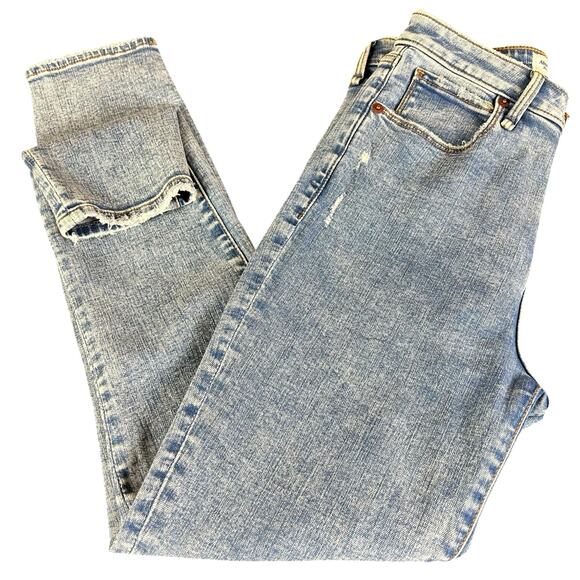 Abercrombie & Fitch Jeans Women Sz 26 (2) Blue Distressed Curve Skinny High Rise - Picture 5 of 11